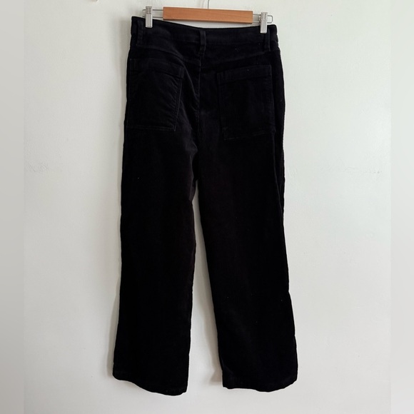 GAP Black Corduroy Wide-Leg Pants Size 8 High Rise Casual Comfort - Picture 4 of 7